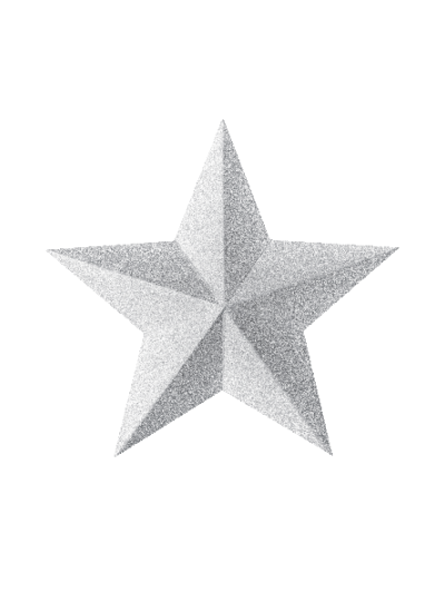 Stjerne Sølv H: 50 cm. #0183