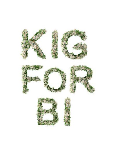 Sommer, "KIG FORBI" Blomster bogstaver H: ca 30 cm/ L: ca 180 cm #0493