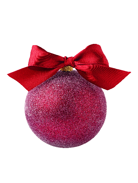 Glitter rød, Julekugle #0272
