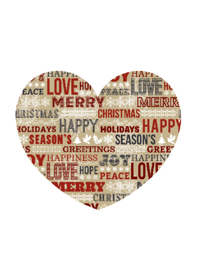 Julehjerte 8 stk / b: 25 cm  #0080