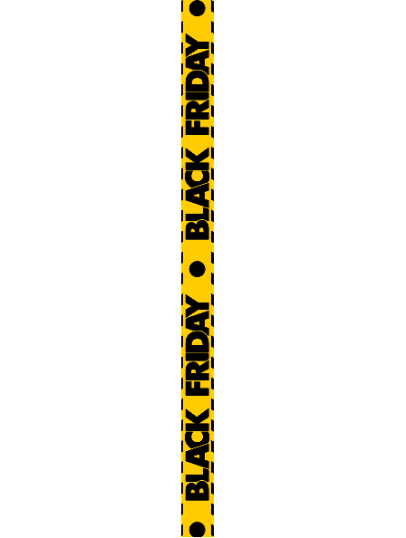 Black Friday L: 200 cm / 12 cm bred. #0282