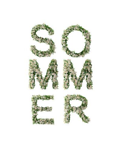 Sommer, Bokstaver blomster h: 30 cm./ L: 175 cm. #0314