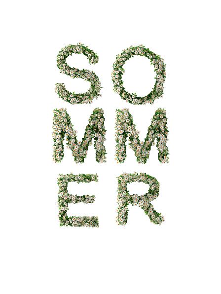 Sommer, Bokstaver blomster h: 30 cm./ L: 175 cm. #0314
