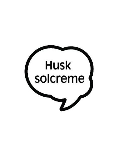 Talebobbel, Husk solcreme L:40 cm #0489