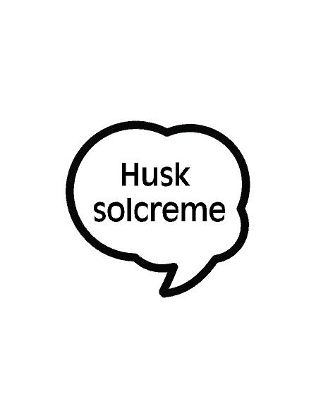 Talebobbel, Husk solcreme L:40 cm #0489