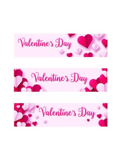 Valentine banner 90 cm * 3 stk #0421