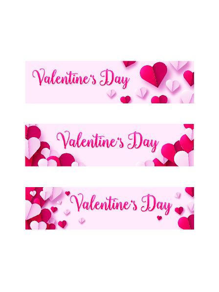 Valentine banner 90 cm * 3 stk #0421