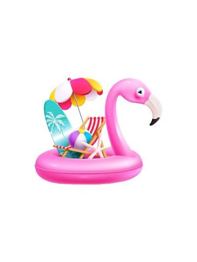 #0429 Badedyr Flamingo 80 cm