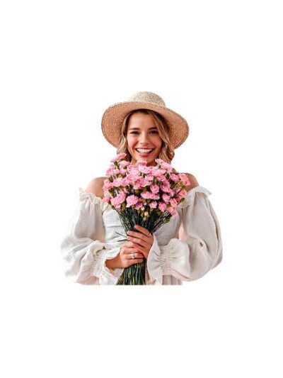 Blomster, dame 120 cm høj #0508