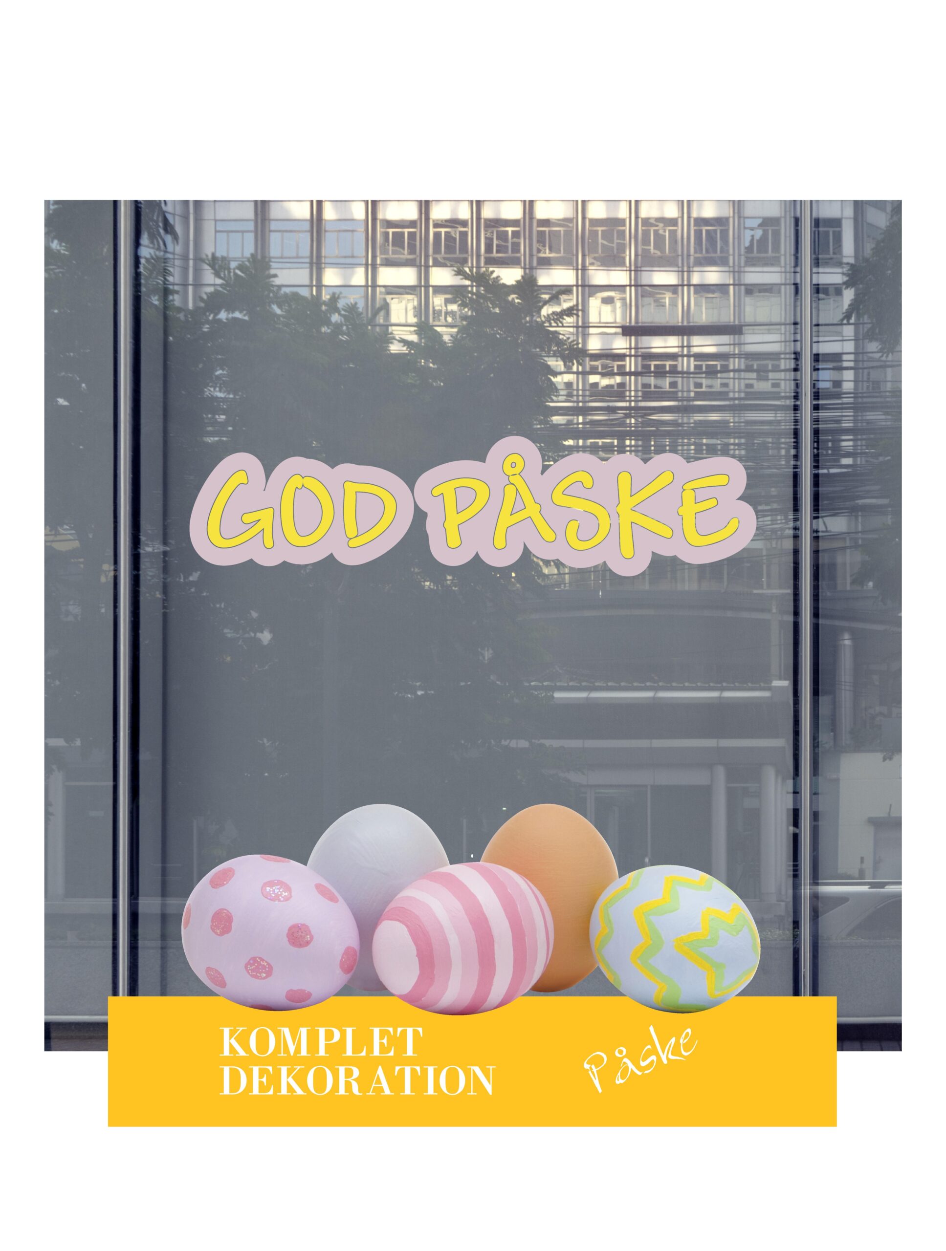 Påske komplet vinduesdekoration #0254
