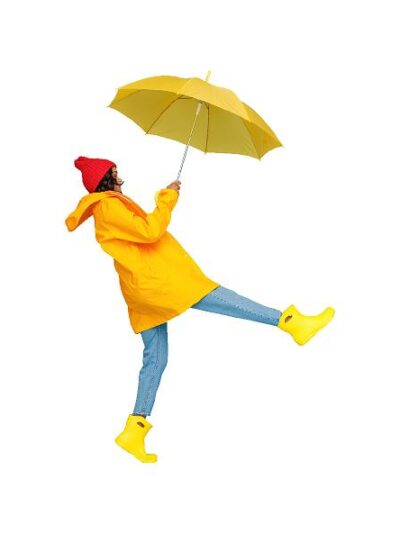 Dame med paraply h:190 cm #0605