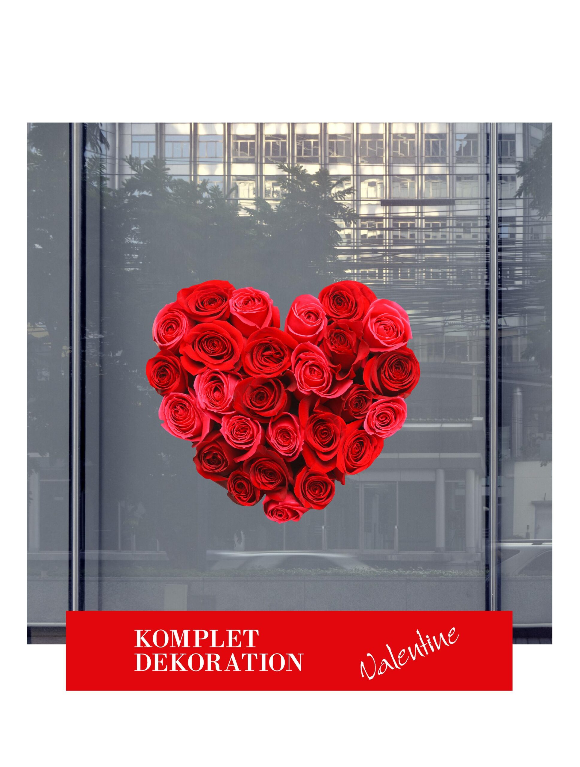 Valentine Komplet Vinduesdekoration (vindue måler 200 cm * 200 cm) #0029