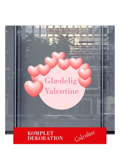 Valentine Komplet Vinduesdekoration (vindue måler 200*200 cm.) #0388