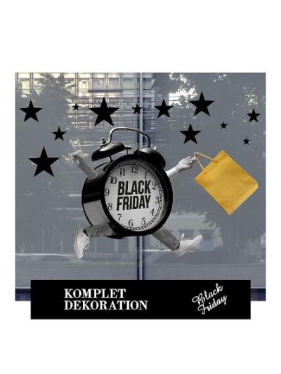Black Friday Komplet vinduesdekoration (vinduesmål 200cm *200 cm) #0615