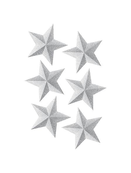 Julestjerne, sølv stk/ h: ca 25 cm. (Selvklæbende folie.) #0183