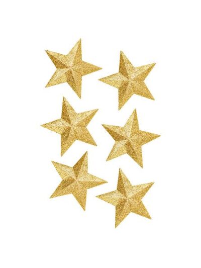 Julestjerne, Guld stk/ h: ca 20 cm.#0186