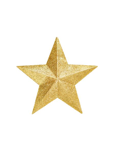 Julestjerne stor* Guld 70 cm. (Selvklæbende folie.) #0186