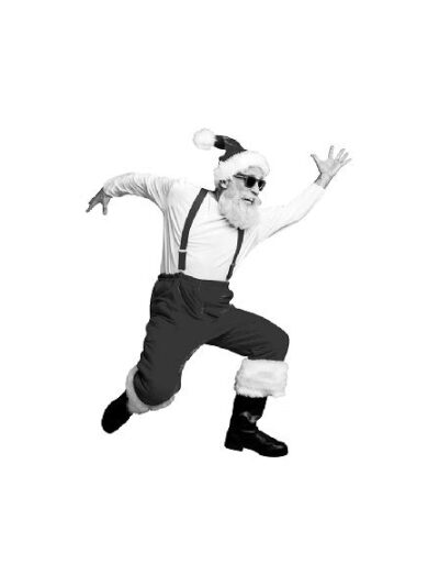 Julemand sort/hvid h: 90 cm (Vakumfolie) #0660