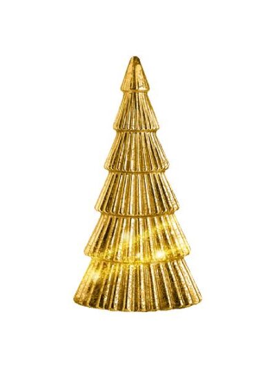 Guld Juletræ H: 100 cm. B: 50 cm. (Vakumfolie.) #0684