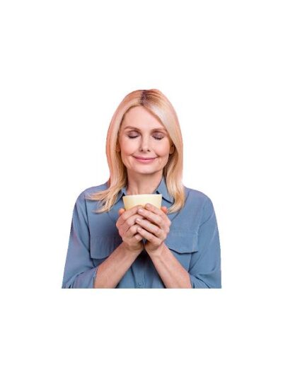 Forår, dame, kaffe #0478