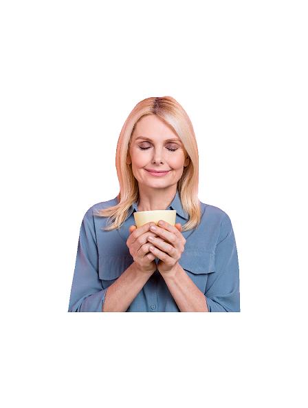 Forår, dame, kaffe #0478