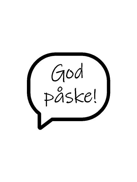 God påske, taleboble #0745