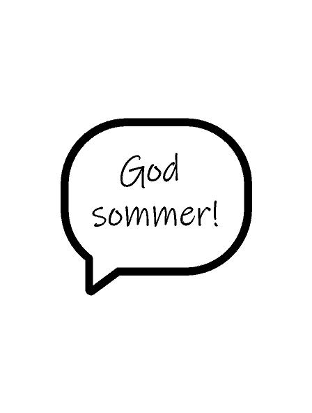 God sommer, taleboble #0746