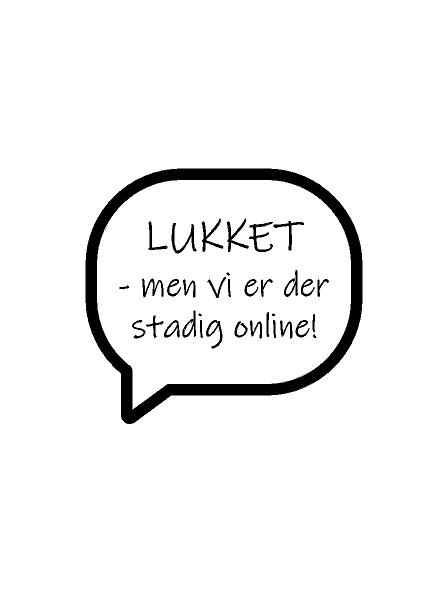 Lukket- men vi er der online – taleboble #0757